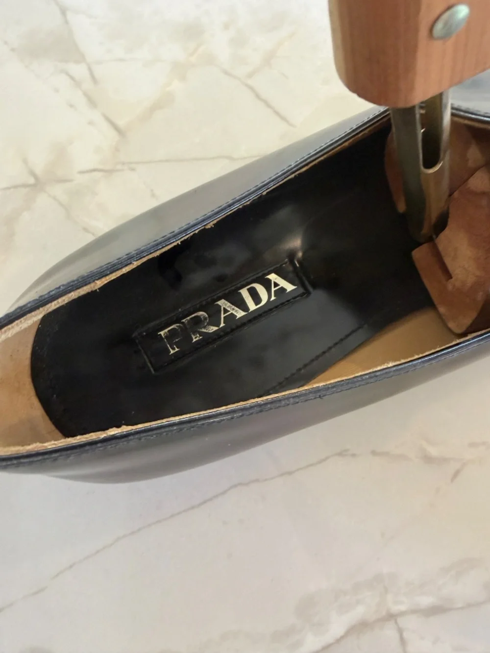 Prada Men's Leather Slip-On Shoes